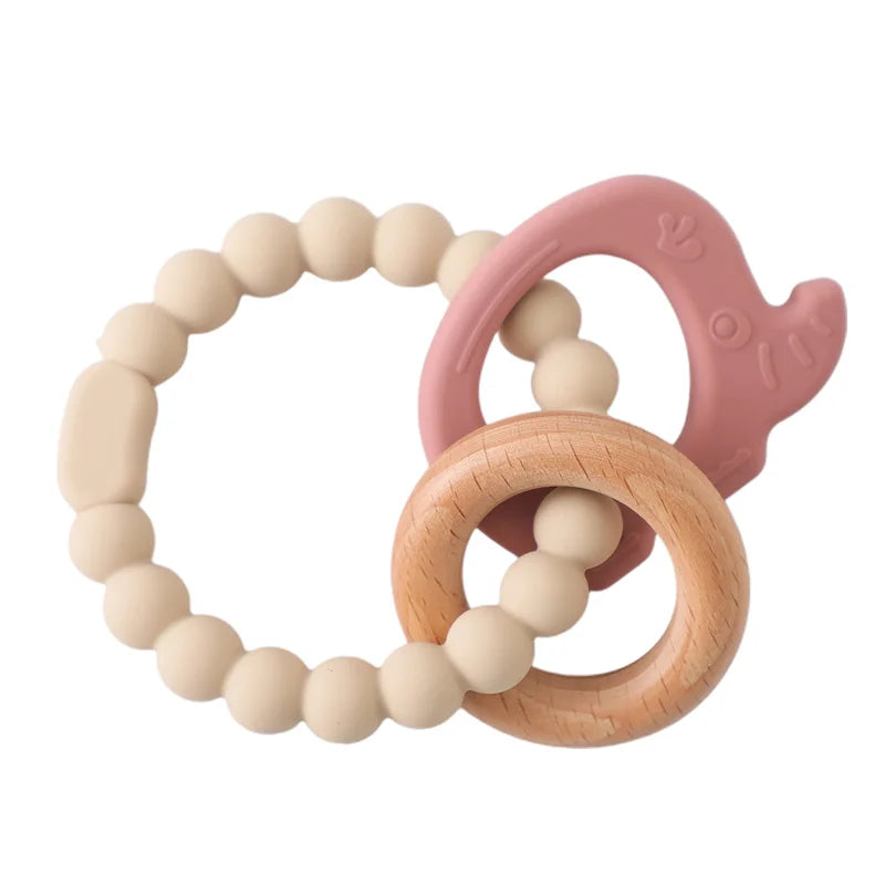 Baby Teether Glove Cartoon Bear | BPA-Free Silicone Molar Mitt for Teething Relief