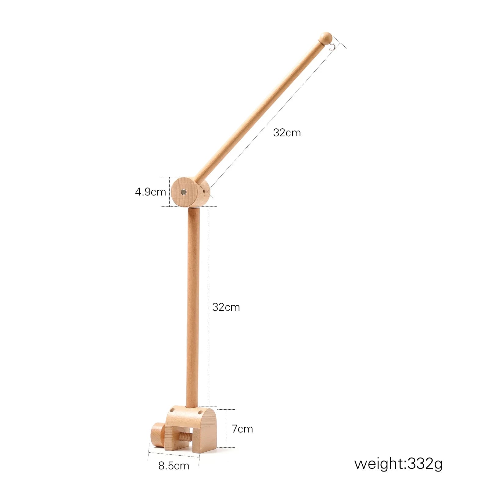 Revolving Music Box – Wooden Hanging Rattle Crib Toy for Newborns