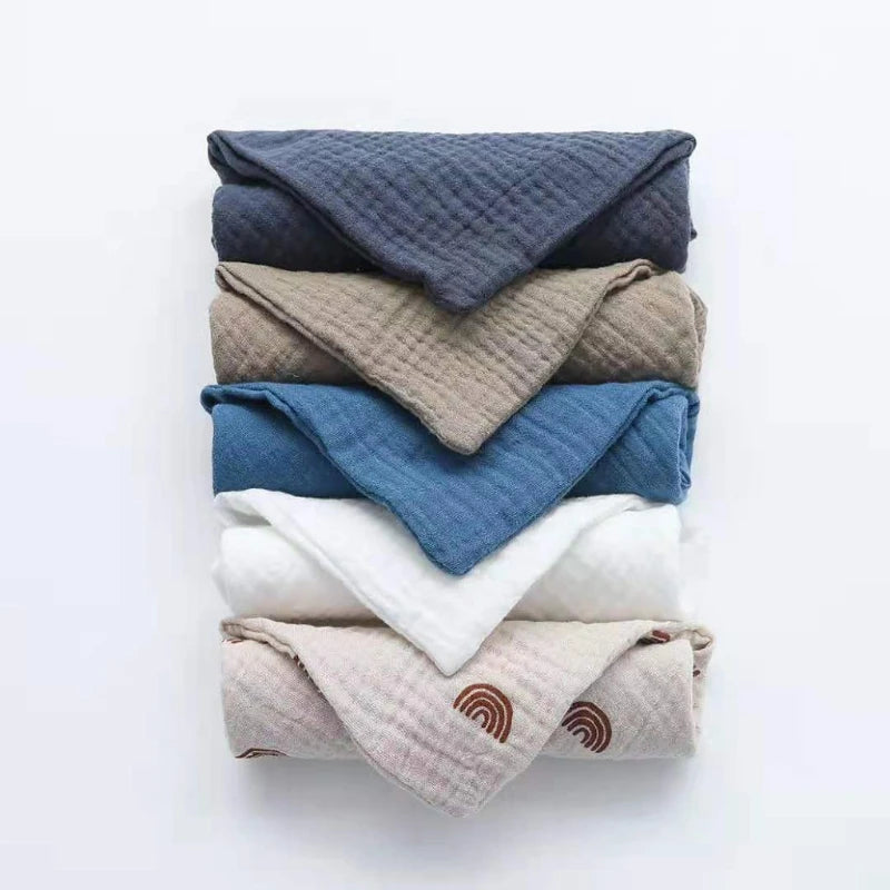 5PCS Soft Cotton Baby Washcloths Set – Absorbent Face Towels for Daily Baby Care