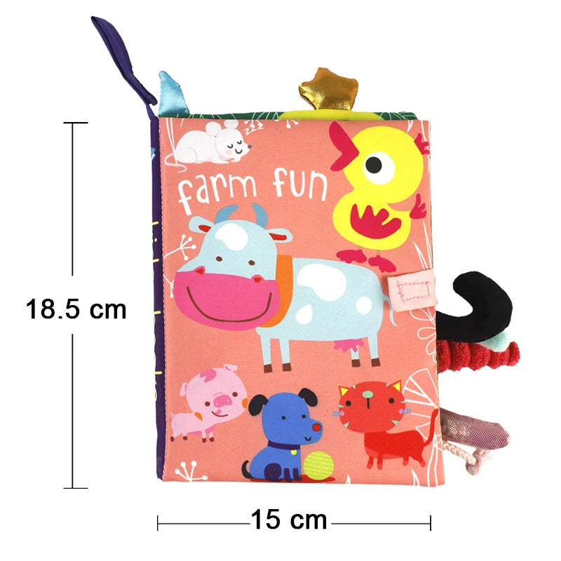 Soft Baby Cloth Book – Sensory Learning Toy for Infants Aged 0–12 Months