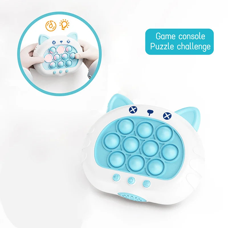 Electronic Quick Push Bubble Game Console – Kids’ Light-Up Sensory Toy Gift 1–12Y