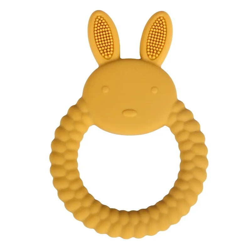 Baby Teether Glove Cartoon Bear | BPA-Free Silicone Molar Mitt for Teething Relief