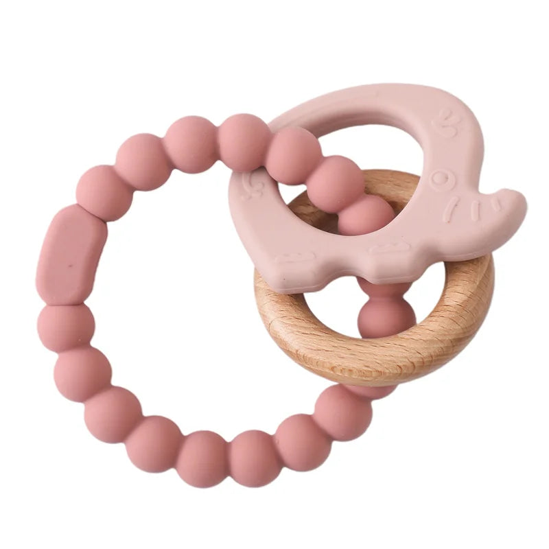 Baby Teether Glove Cartoon Bear | BPA-Free Silicone Molar Mitt for Teething Relief