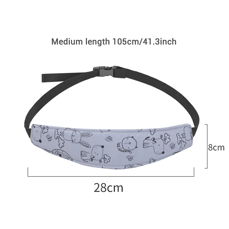 Adjustable Baby Car Seat Head Support Belt – Stroller Sleep Positioner Pillow for 0–6 Years