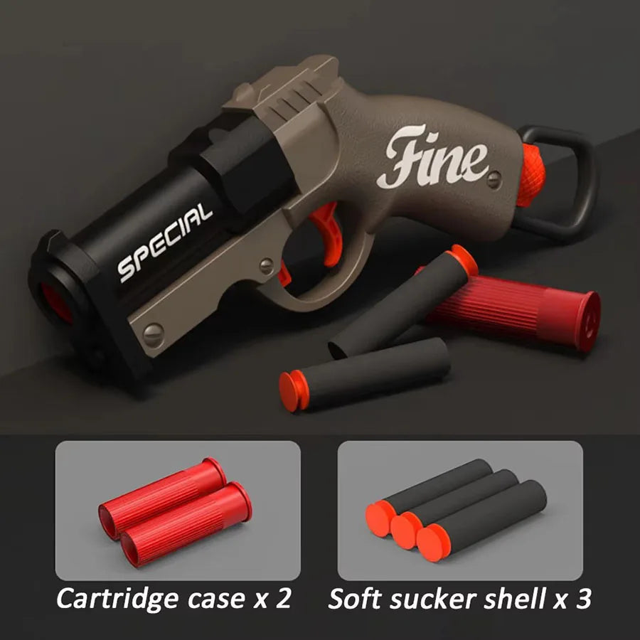 Mini S686 Soft Bullet Blaster – Shell-Ejecting Toy Gun for Outdoor Foam Battles