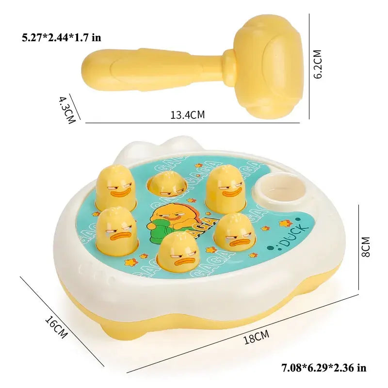 Montessori Animal Hammer Toy – Duck, Frog & Pig Puzzle Game for Toddlers 12–24 Months