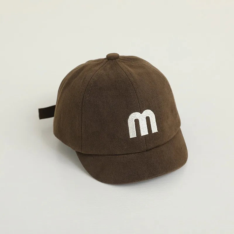 Embroidered Korean Baby Baseball Cap – Adjustable Cotton Summer Hat for 5M–3Y