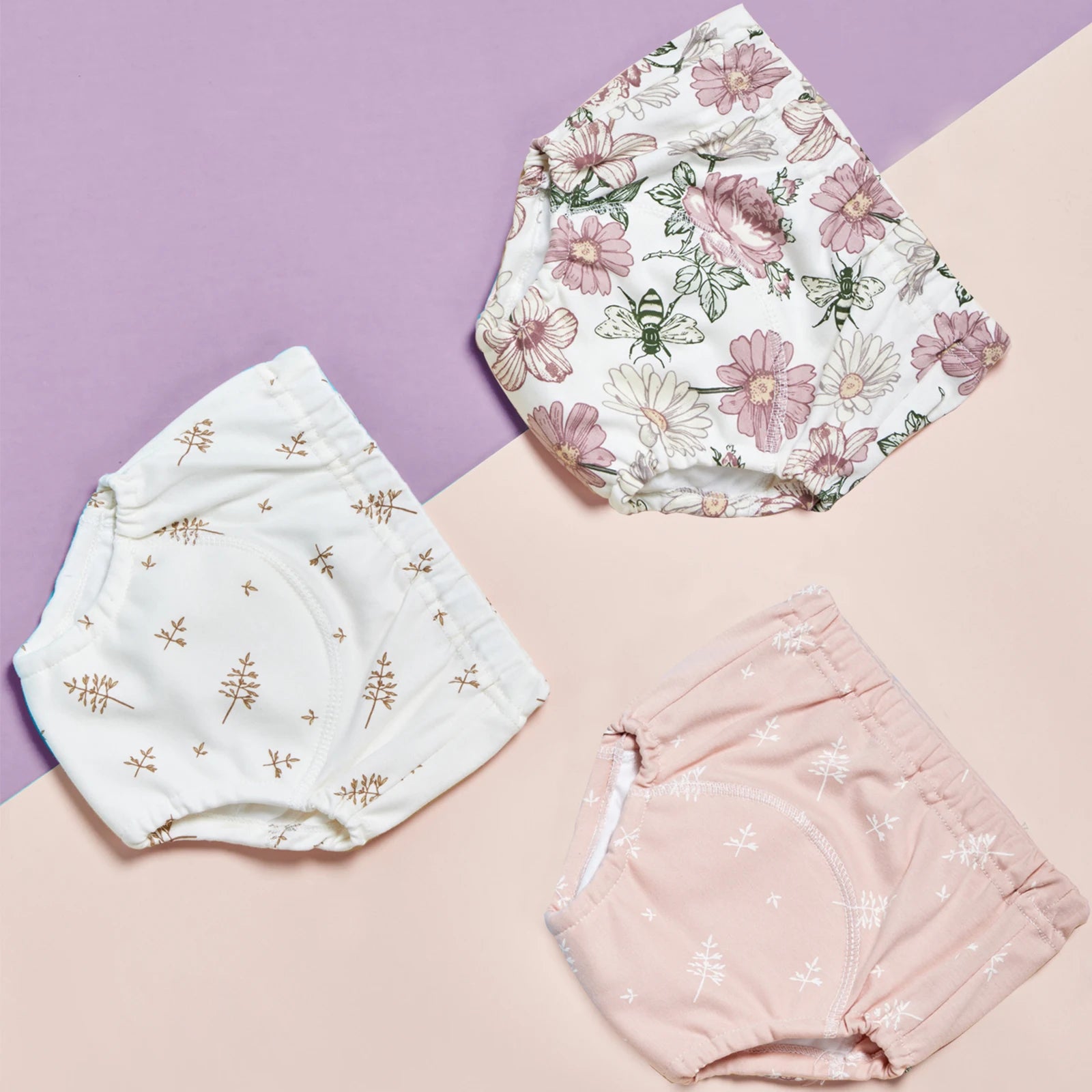 3-Pack Baby Training Pants – Reusable Cotton Waterproof Diaper Underwear (12–15kg)