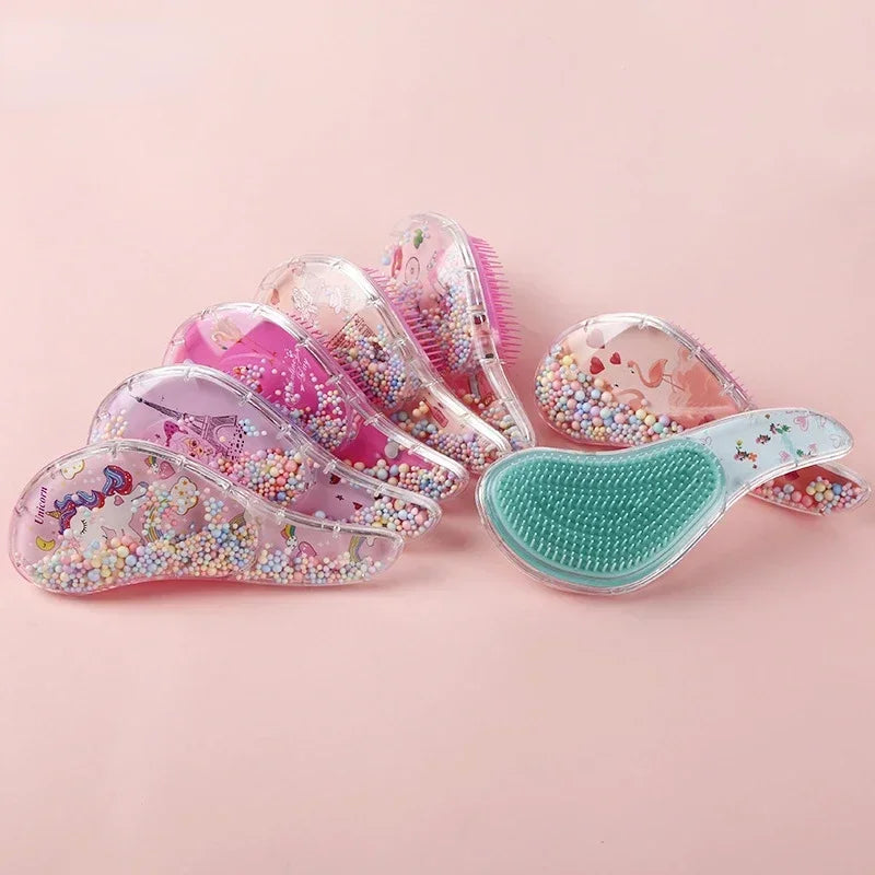 Cartoon Animal Baby Hair Comb – Anti-Knot Soft Scalp Massage Brush for Kids