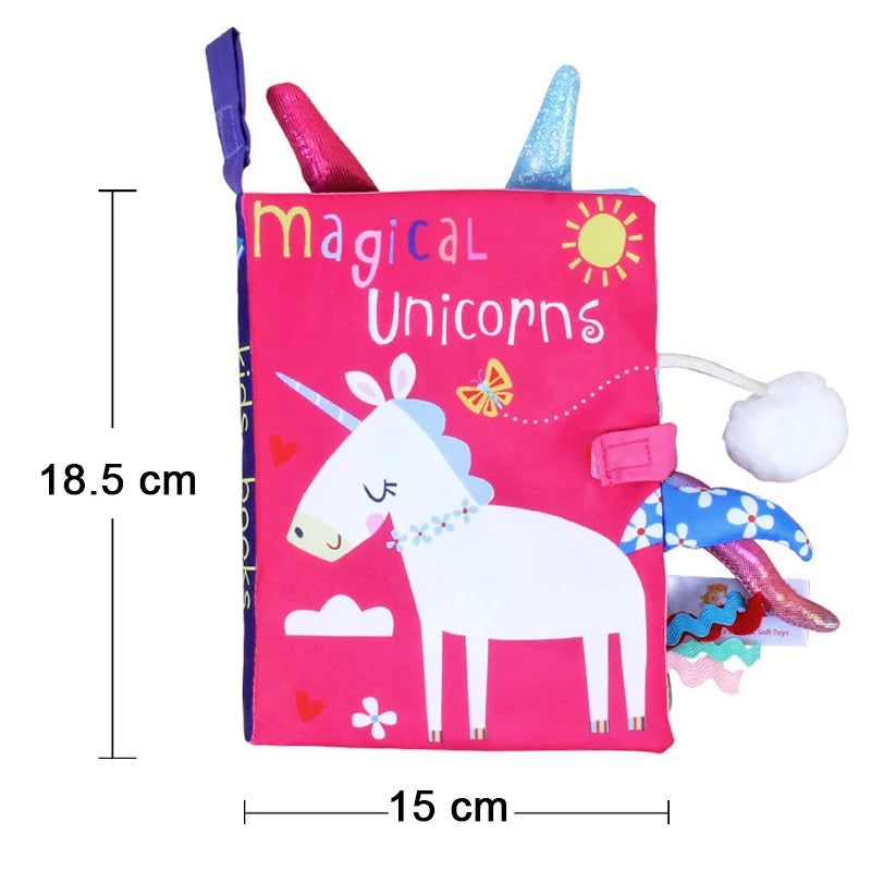 Soft Baby Cloth Book – Sensory Learning Toy for Infants Aged 0–12 Months