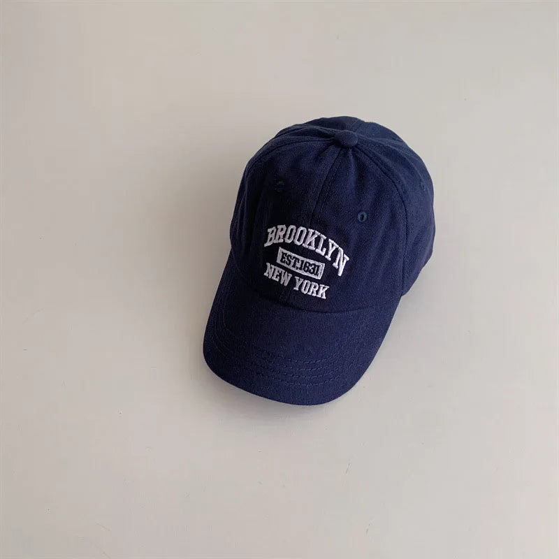 Adjustable Cotton Baby Baseball Cap – Letter Embroidery Snapback Hat for 1–3Y