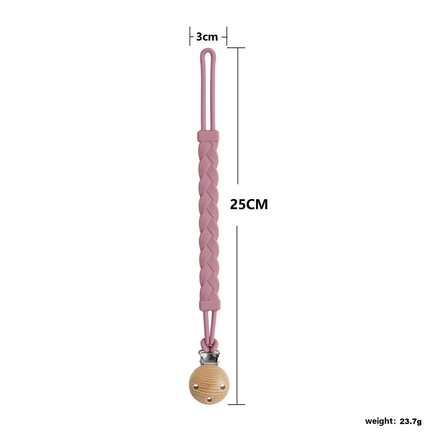 BPA-Free Silicone Baby Pacifier Clip & Teether Chain – Portable Nipple Holder Gift for Newborns
