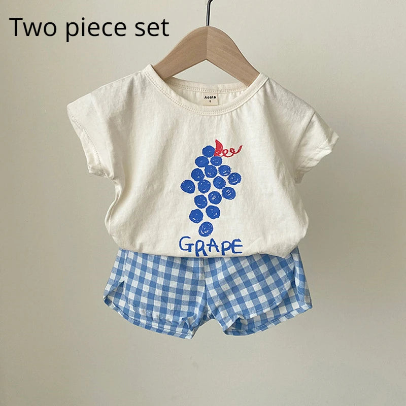 Unisex Cotton Baby Pajamas Set – Sleeveless Summer Cartoon Nightwear for Toddlers 1–3Y