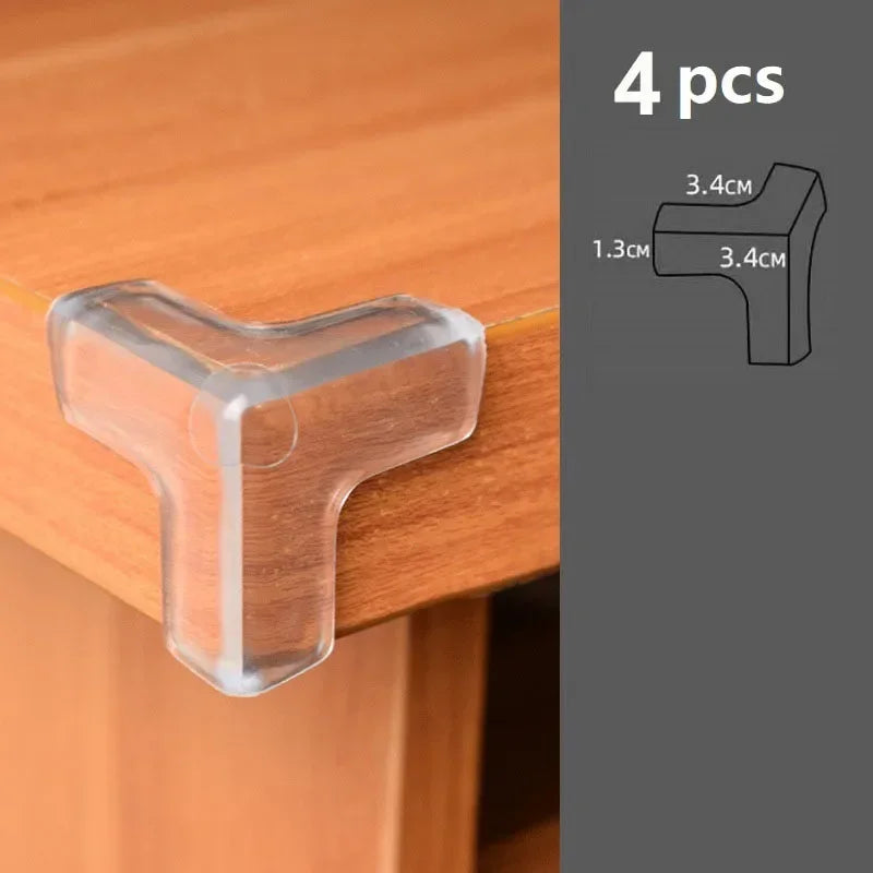 Silicone Corner Protectors – Soft Transparent Guards for Baby Safety (4/10pcs)