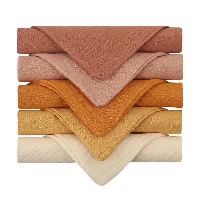 5PCS Soft Cotton Baby Washcloths Set – Absorbent Face Towels for Daily Baby Care