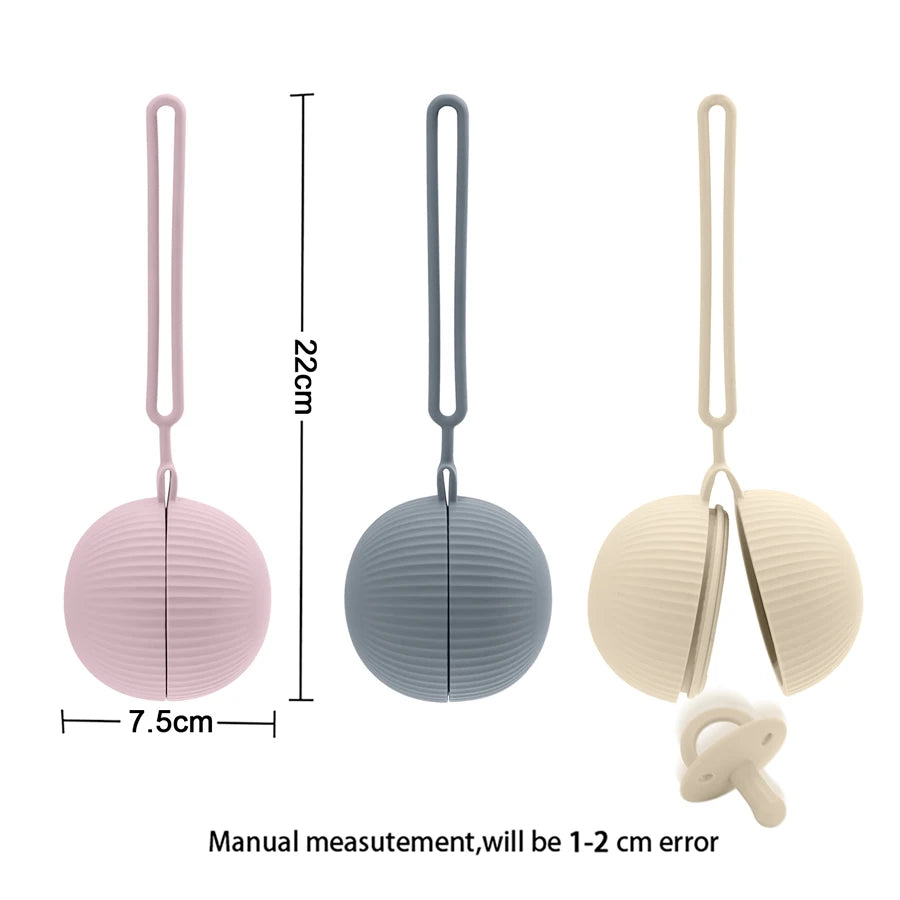 Soft Silicone Baby Pacifier Holder Box – BPA-Free Portable Nipple Soother Storage for Newborns