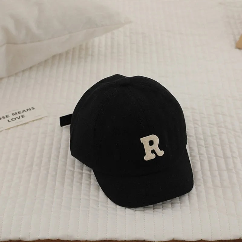Embroidered Korean Baby Baseball Cap – Adjustable Cotton Summer Hat for 5M–3Y