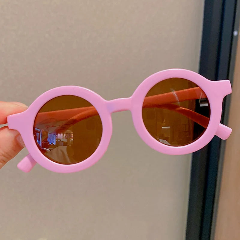 Children's Retro Round Sunglasses – UV Protection Summer Eyewear for Boys & Girls