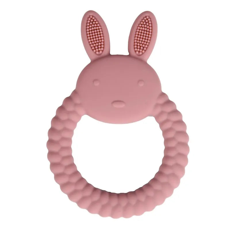 Baby Teether Glove Cartoon Bear | BPA-Free Silicone Molar Mitt for Teething Relief