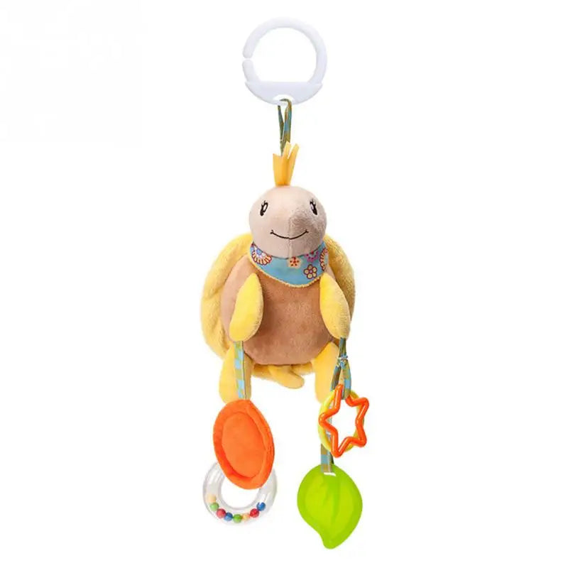 Soft Animal Handbells Rattle – Giraffe & Zebra Plush Toy with Teether for Infants