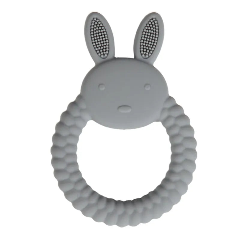 Baby Teether Glove Cartoon Bear | BPA-Free Silicone Molar Mitt for Teething Relief