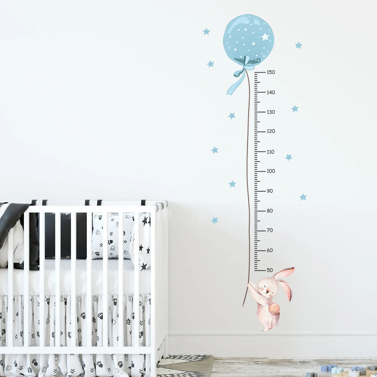 3PC Cartoon Animal Height Ruler Wall Stickers – Removable Waterproof PVC for Kids Room Décor