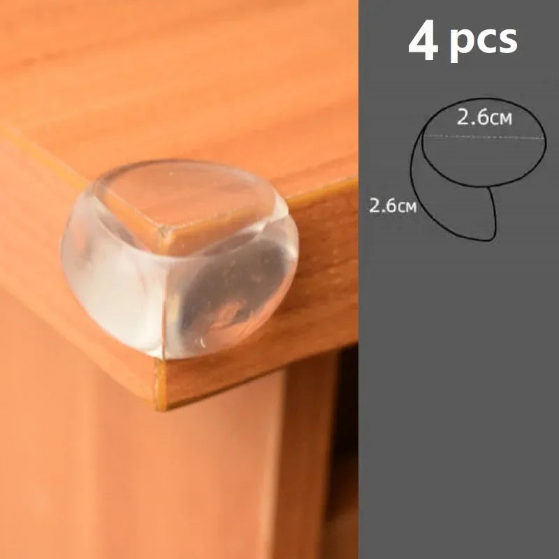 Silicone Corner Protectors – Soft Transparent Guards for Baby Safety (4/10pcs)