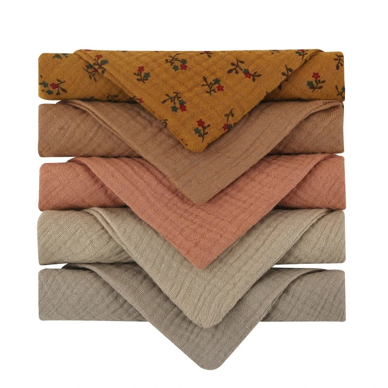5PCS Soft Cotton Baby Washcloths Set – Absorbent Face Towels for Daily Baby Care