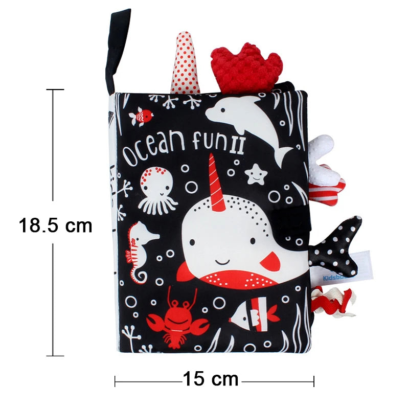 Soft Baby Cloth Book – Sensory Learning Toy for Infants Aged 0–12 Months
