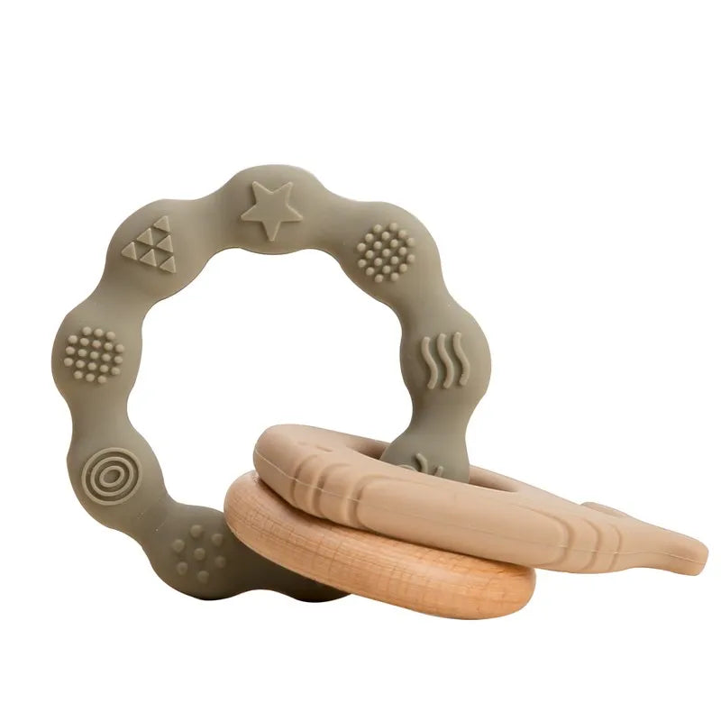 Baby Teether Glove Cartoon Bear | BPA-Free Silicone Molar Mitt for Teething Relief