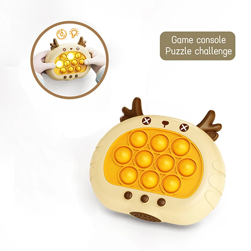 Electronic Quick Push Bubble Game Console – Kids’ Light-Up Sensory Toy Gift 1–12Y
