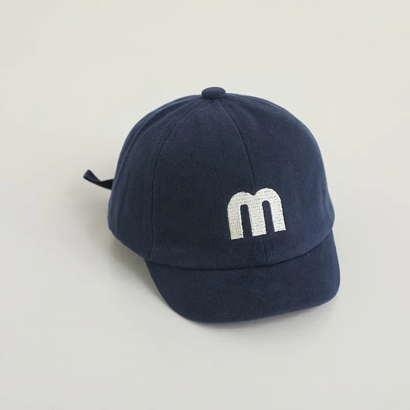 Embroidered Korean Baby Baseball Cap – Adjustable Cotton Summer Hat for 5M–3Y