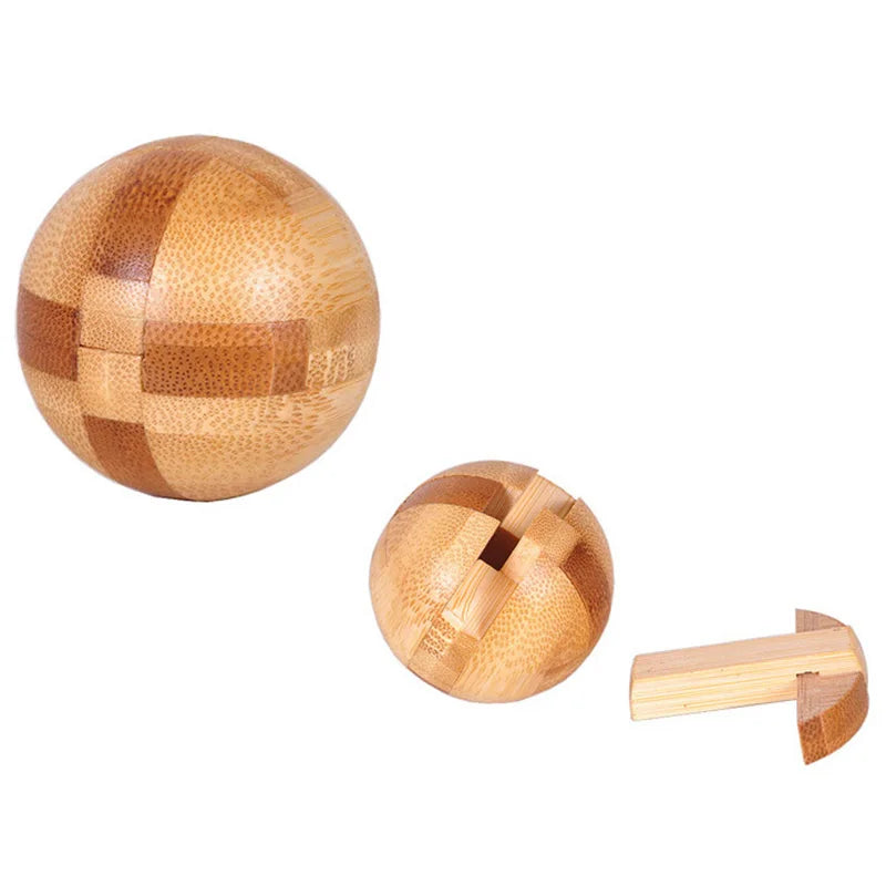 Wooden Kong Ming Lock Lu Ban Puzzle Toy for Kids & Adults – Brain Teaser 3D Montessori Game