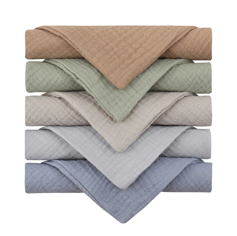 5PCS Soft Cotton Baby Washcloths Set – Absorbent Face Towels for Daily Baby Care