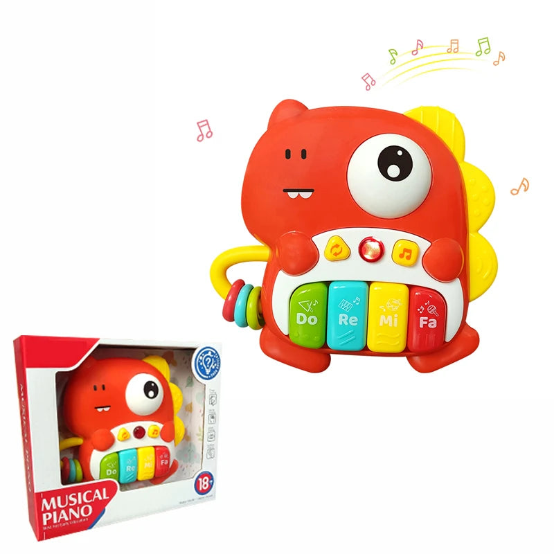 Cartoon Animal Piano Keyboard – Interactive Music Toy with Lights and Sounds