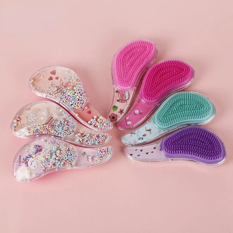 Cartoon Animal Baby Hair Comb – Anti-Knot Soft Scalp Massage Brush for Kids