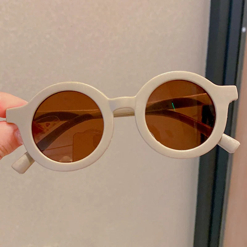 Children's Retro Round Sunglasses – UV Protection Summer Eyewear for Boys & Girls