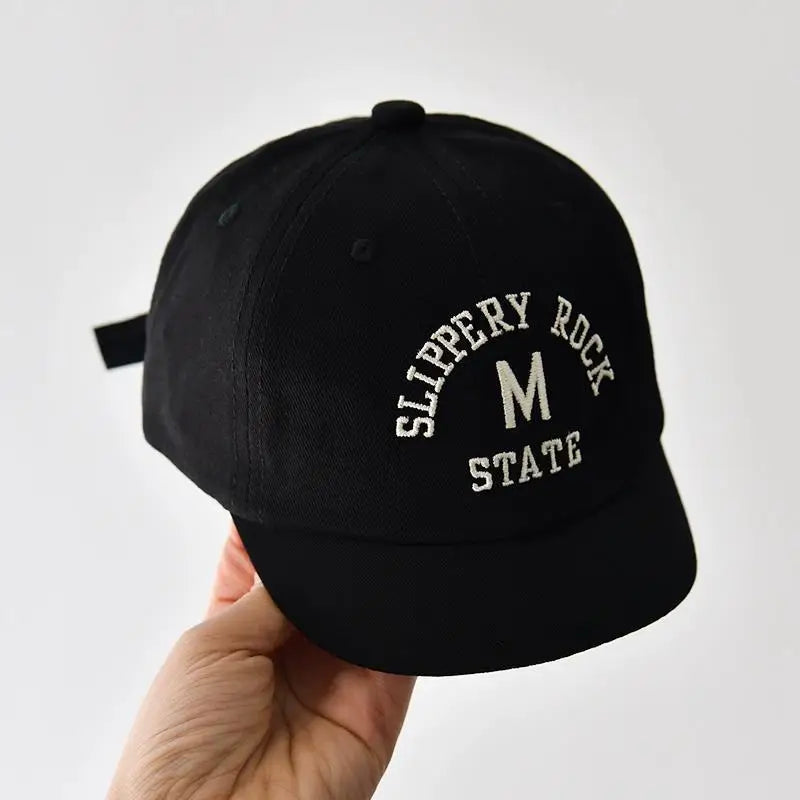 Embroidered Korean Baby Baseball Cap – Adjustable Cotton Summer Hat for 5M–3Y