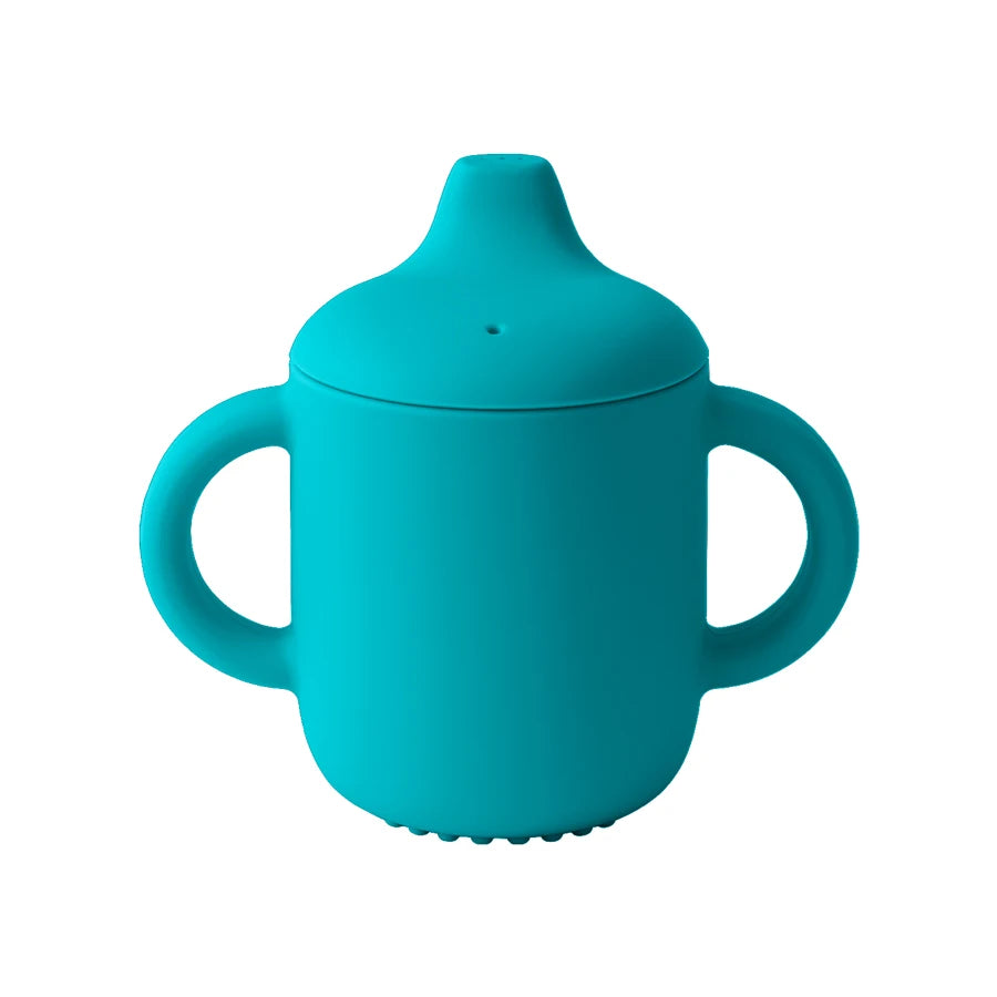 Baby Silicone Drinking Cup with Handles – 180ml Portable Feeding Cup for Infants and Toddlers