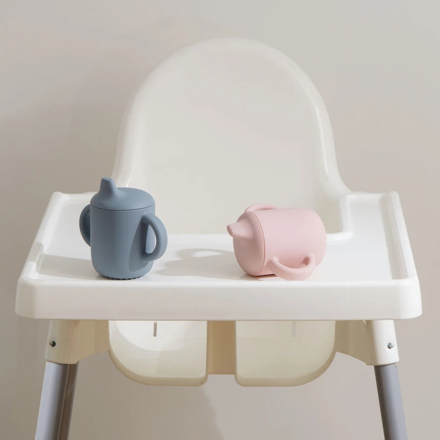 Baby Silicone Drinking Cup with Handles – 180ml Portable Feeding Cup for Infants and Toddlers