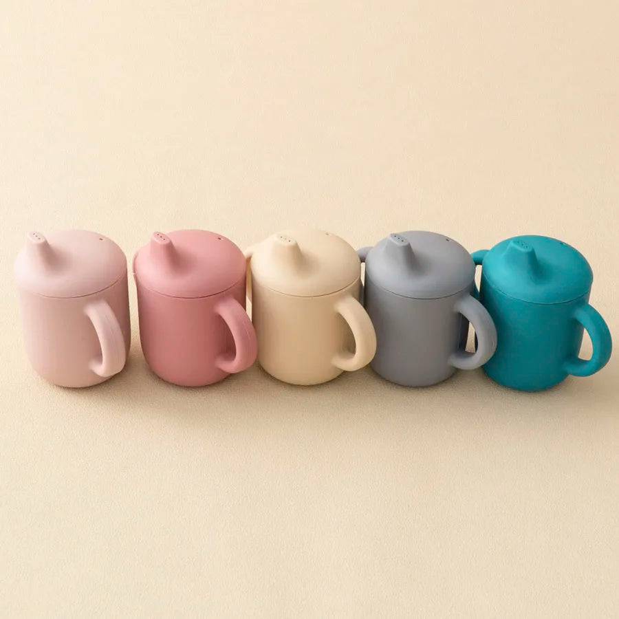 Baby Silicone Drinking Cup with Handles – 180ml Portable Feeding Cup for Infants and Toddlers