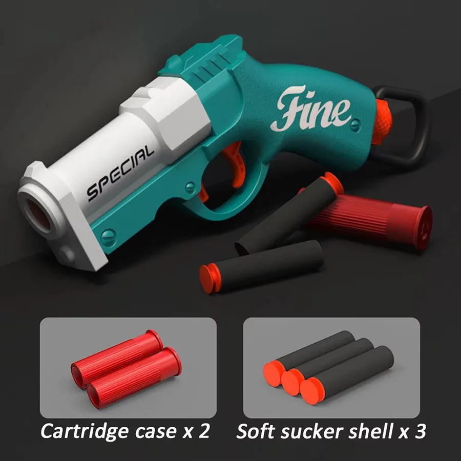 Mini S686 Soft Bullet Blaster – Shell-Ejecting Toy Gun for Outdoor Foam Battles