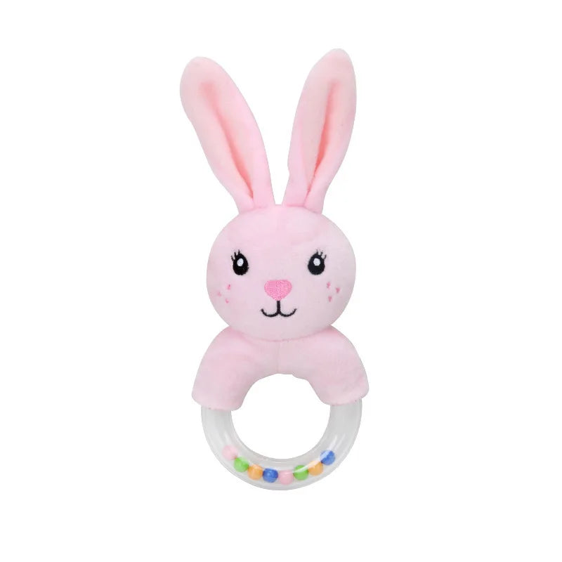 Hanging Sensory Rattle Toy – Plush Animal Teether for Cribs, Strollers & Car Seats