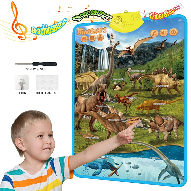 Electronic English Alphabet Wall Chart – Talking ABC & 123s Music Poster for Toddlers