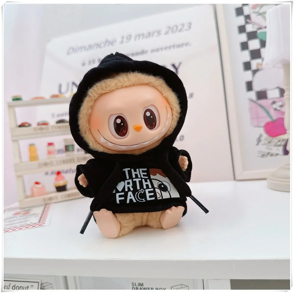 Labubu V1/V2/V3 Doll Clothing Set – Trendy Korean Hoodie & Pants Outfit 15–17cm Dolls