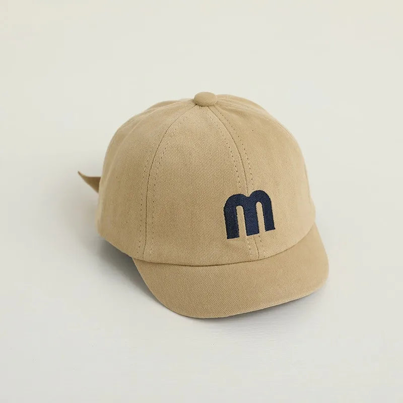 Embroidered Korean Baby Baseball Cap – Adjustable Cotton Summer Hat for 5M–3Y
