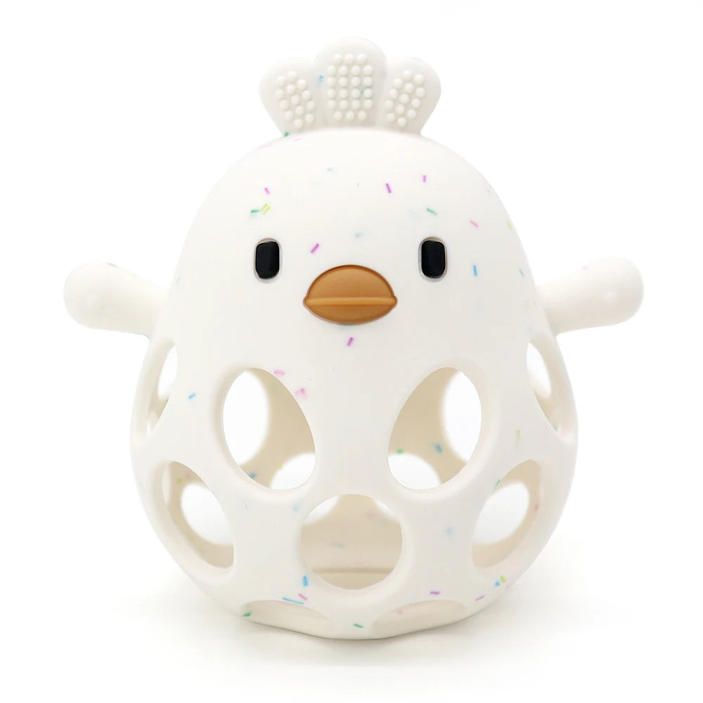 Chick-Shaped Silicone Baby Teether – Safe BPA-Free Chewing Toy for Teething Relief