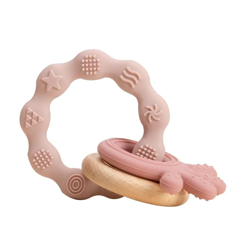 Baby Teether Glove Cartoon Bear | BPA-Free Silicone Molar Mitt for Teething Relief