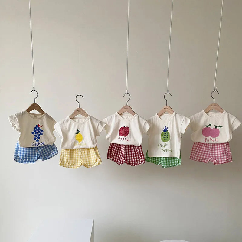 Unisex Cotton Baby Pajamas Set – Sleeveless Summer Cartoon Nightwear for Toddlers 1–3Y