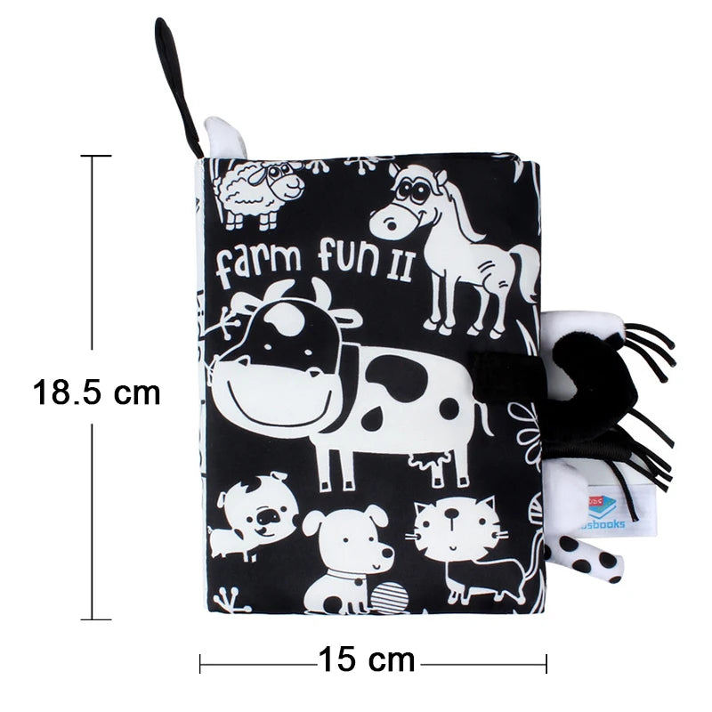 Soft Baby Cloth Book – Sensory Learning Toy for Infants Aged 0–12 Months